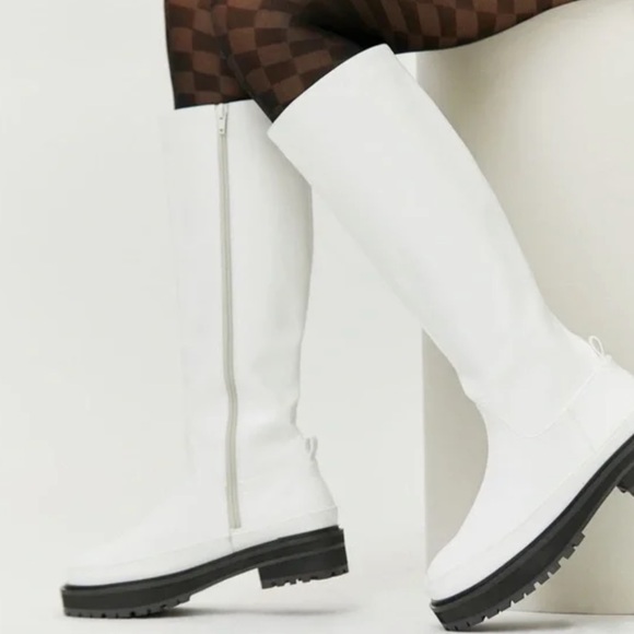 NEW! UO Lacey Tall Boots in White - Picture 2 of 8